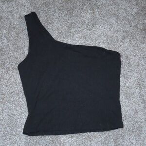 Garage Black Ribbed Top